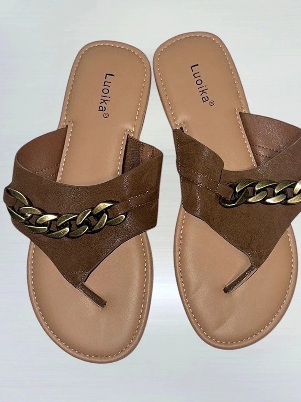 Luoika Women’s Sandals Size 9.5 Brown NEW